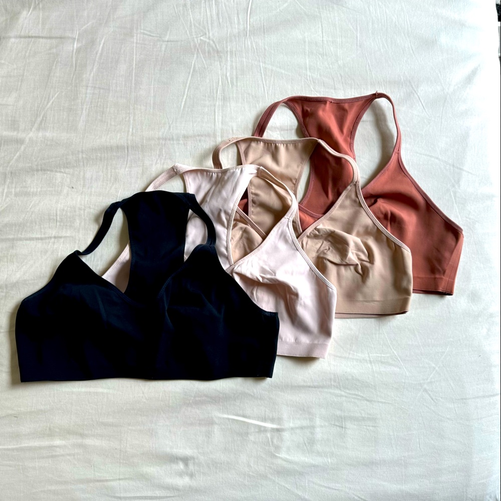 Aerie BLACK seamless bralette